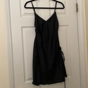 Victoria Secret - Side Lace Up Black Slip Dress - S
